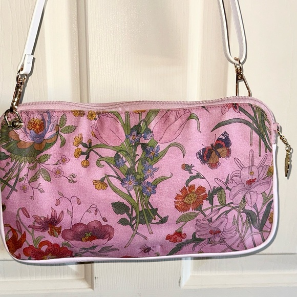 Vintage Gucci Flora Pink Crossbody Bag - Picture 5 of 11